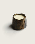 MOKUZAI candle by Mittsu Doru – hand-made dark glazed ceramic vessel, soy coconut beeswax candle