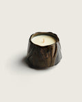 SHINSEN'NA candle by Mittsu Doru – hand-made dark glazed ceramic vessel, soy coconut beeswax candle