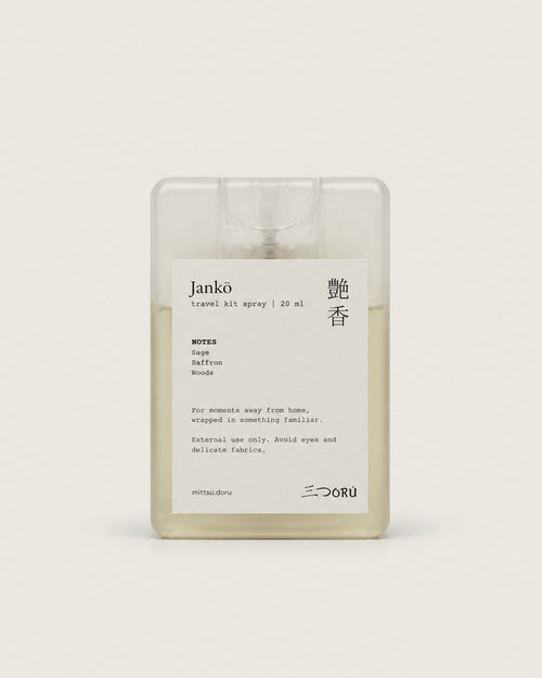 Jankō Pocket Mist, 20 ml travel spray – Sage, Saffron, Woods