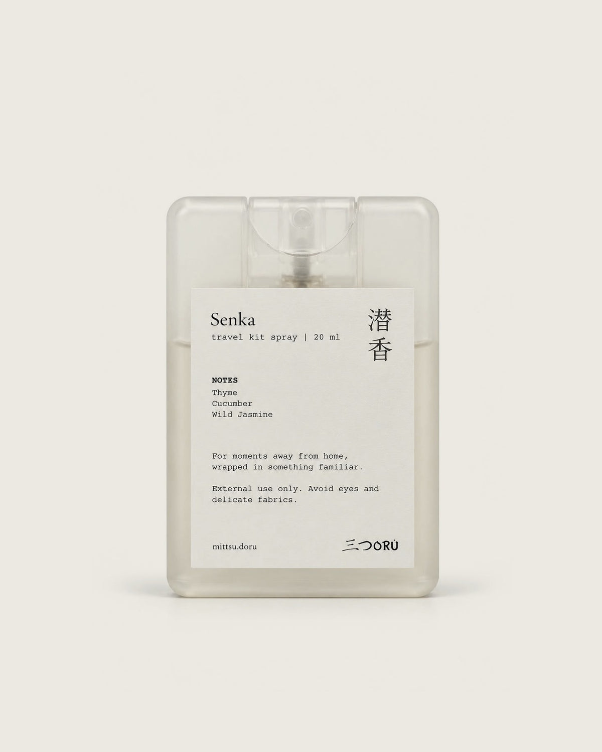 Senka Pocket Mist, 20 ml travel spray – Thyme, Cucumber, Wild Jasmine