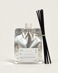 ANKO reed diffuser refill by Mittsu Doru – 200ml silver pouch with 7 black reeds