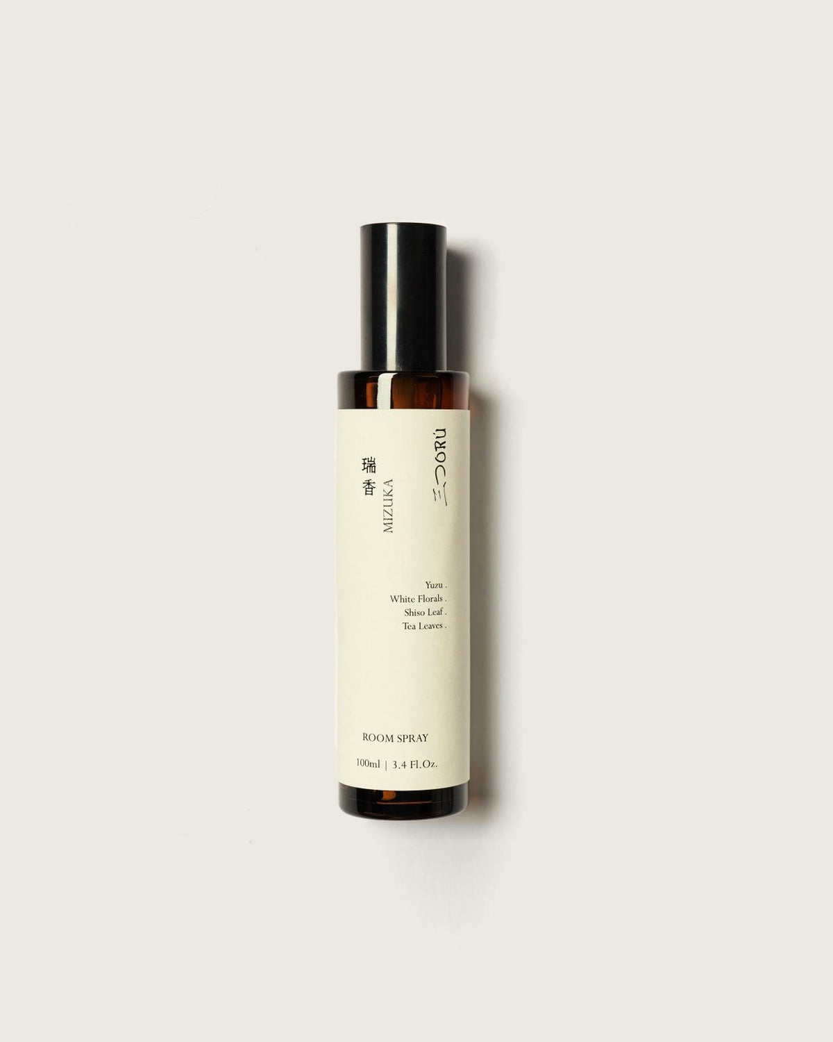 MIZUKA room spray by Mittsu Doru – amber glass bottle with cream label, 100ml