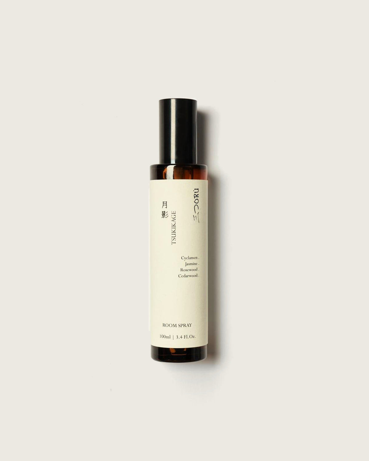 TSUKIKAGE room spray by Mittsu Doru – amber glass bottle with cream label, 100ml