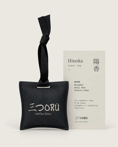 Hinoka scent tag with card – Bergamot, Hosui Pear, Yoshino Cedar
